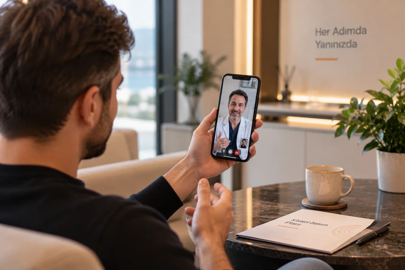 Danışanın, telefon üzerinden görüntülü görüşme yapması